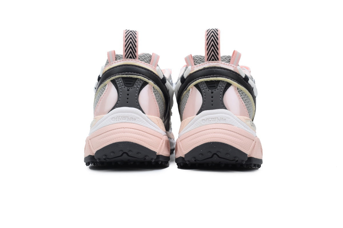 Off-White Be Right Back Grey Pink Mesh Sneakers