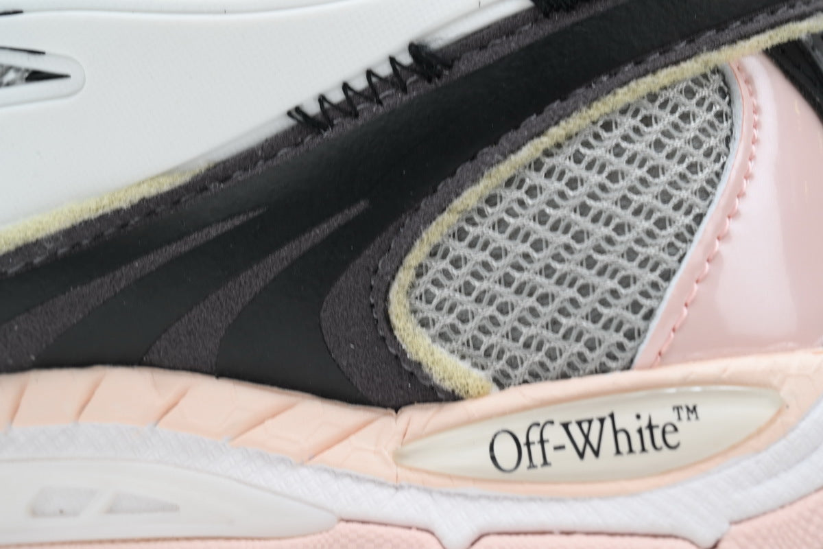 Off-White Be Right Back Grey Pink Mesh Sneakers