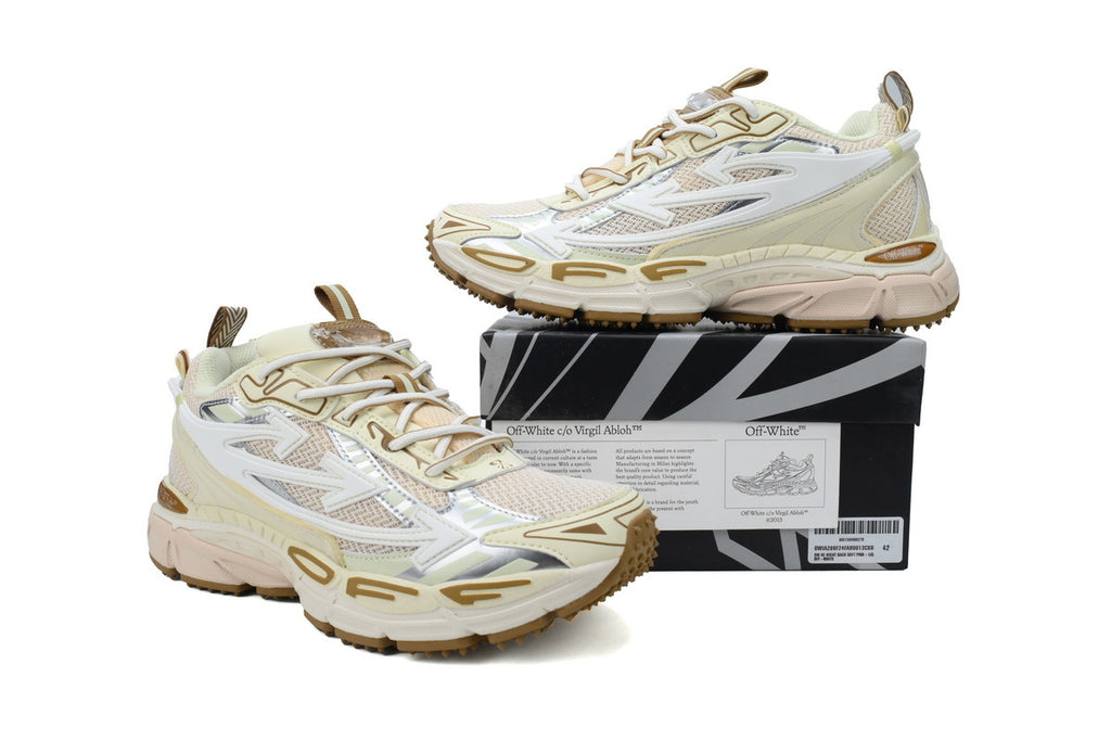 Off-White Out Of Light Pink Brown Sneakers