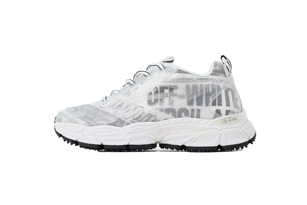 Off-White Be Right Back Logo Print Mesh Sneakers