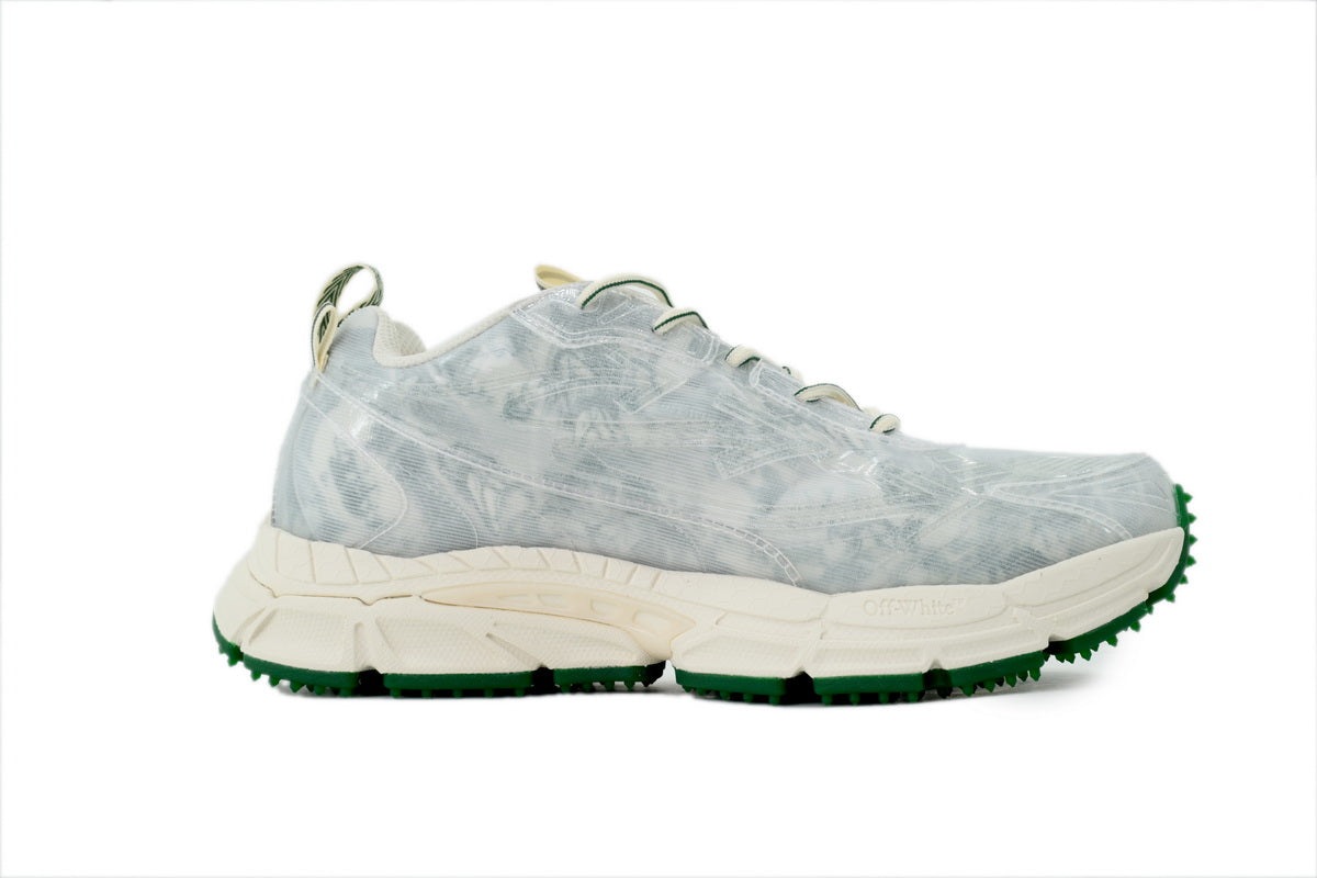Off-White Be Right Back Dark Green Print Sneakers