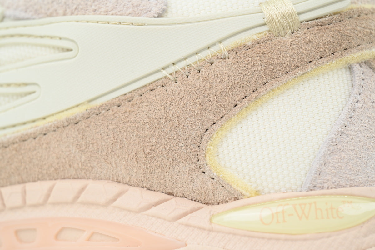 Off-White Be Right Back Caramel Nude Suede Sneakers