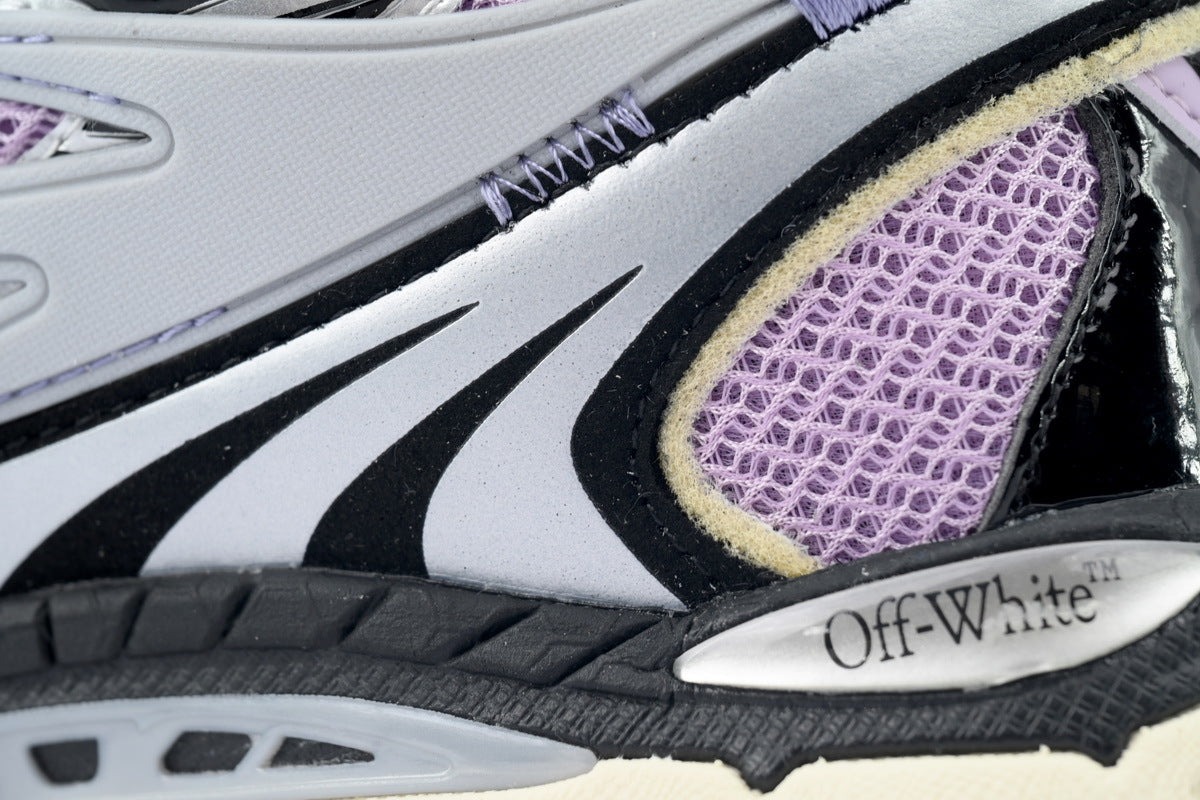 Off-White Be Right Back Light Purple Silver Grey Sneakers