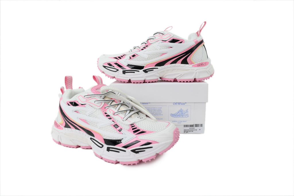 Off-White White Pink Runner Sneakers