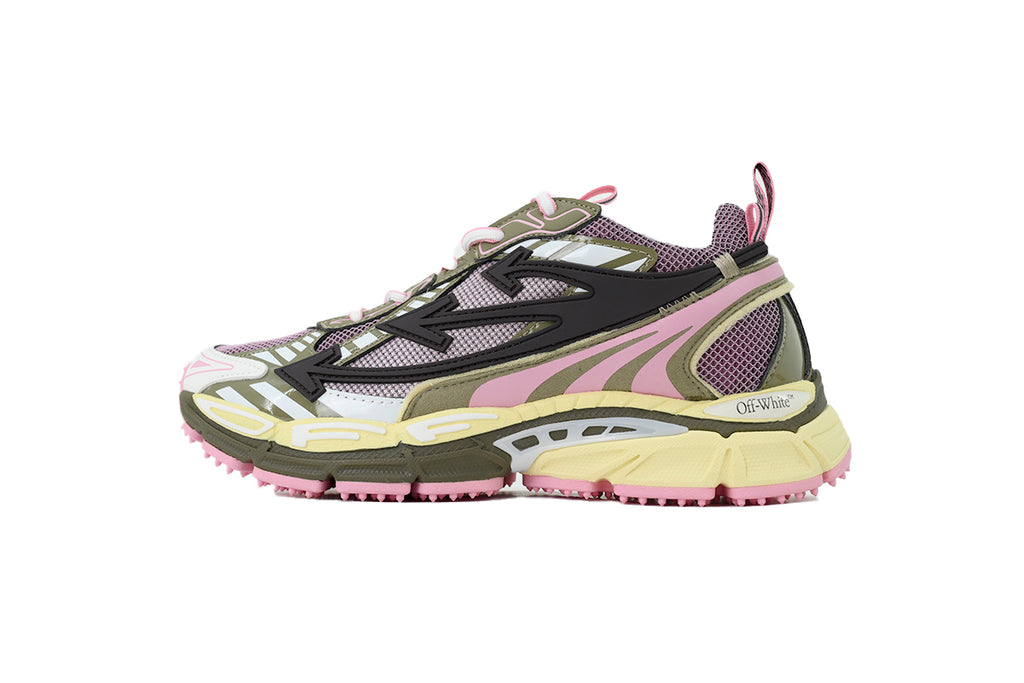 Off-White Be Right Back Khaki Soft Pink Mesh Sneakers