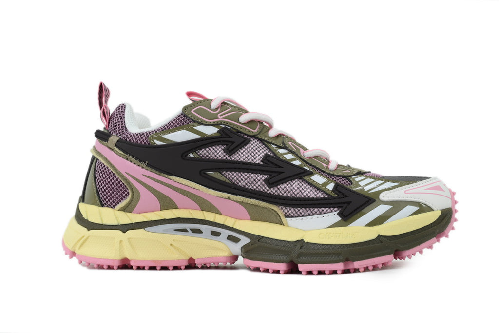 Off-White Be Right Back Khaki Soft Pink Mesh Sneakers