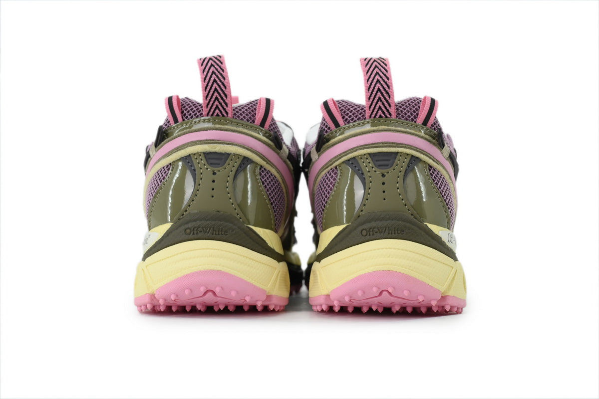 Off-White Be Right Back Khaki Soft Pink Mesh Sneakers