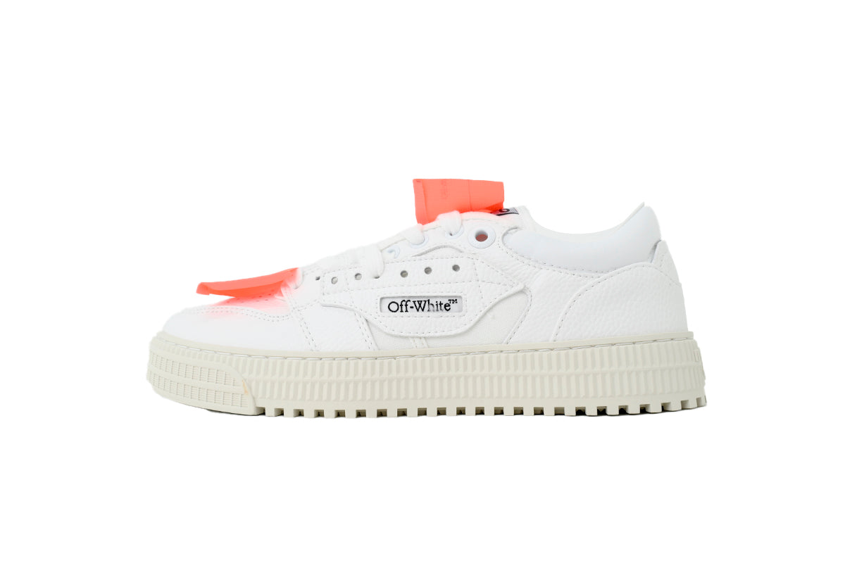 Off-White 3.0 Off-Court Low Sneakers – White/Orange Leather