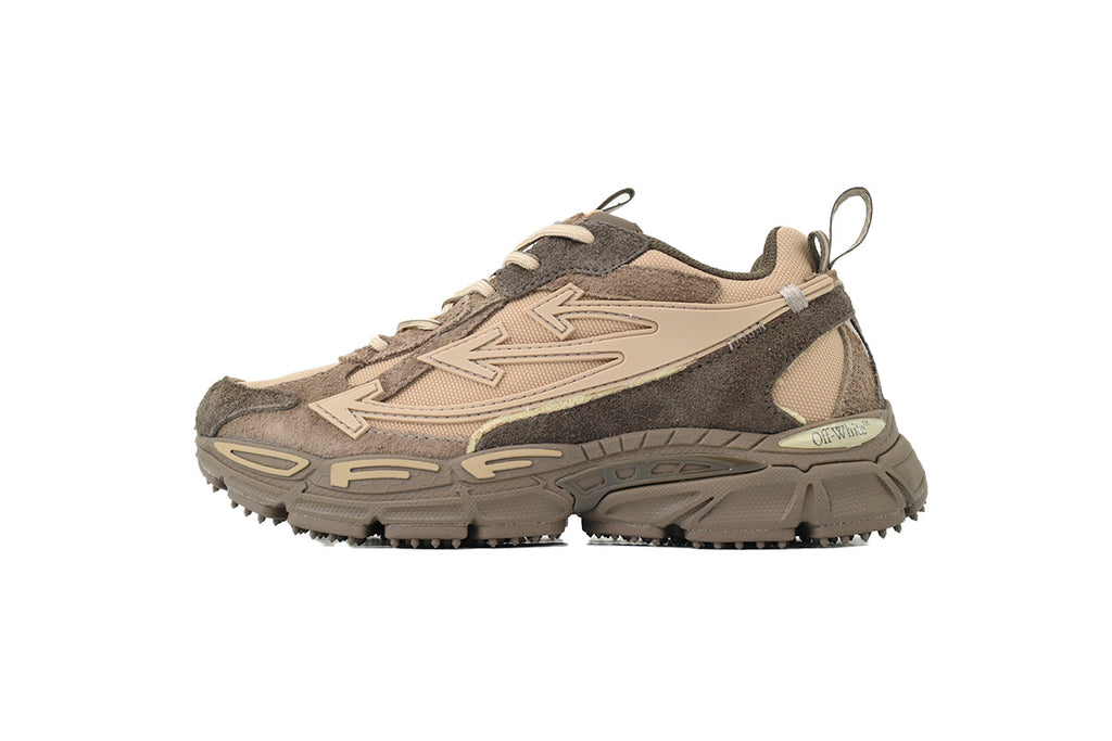 Off-White Be Right Back Earth-Tone Suede Sneakers