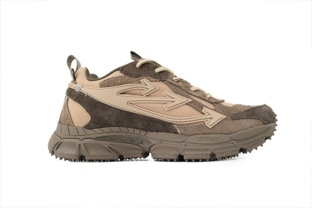 Off-White Be Right Back Earth-Tone Suede Sneakers