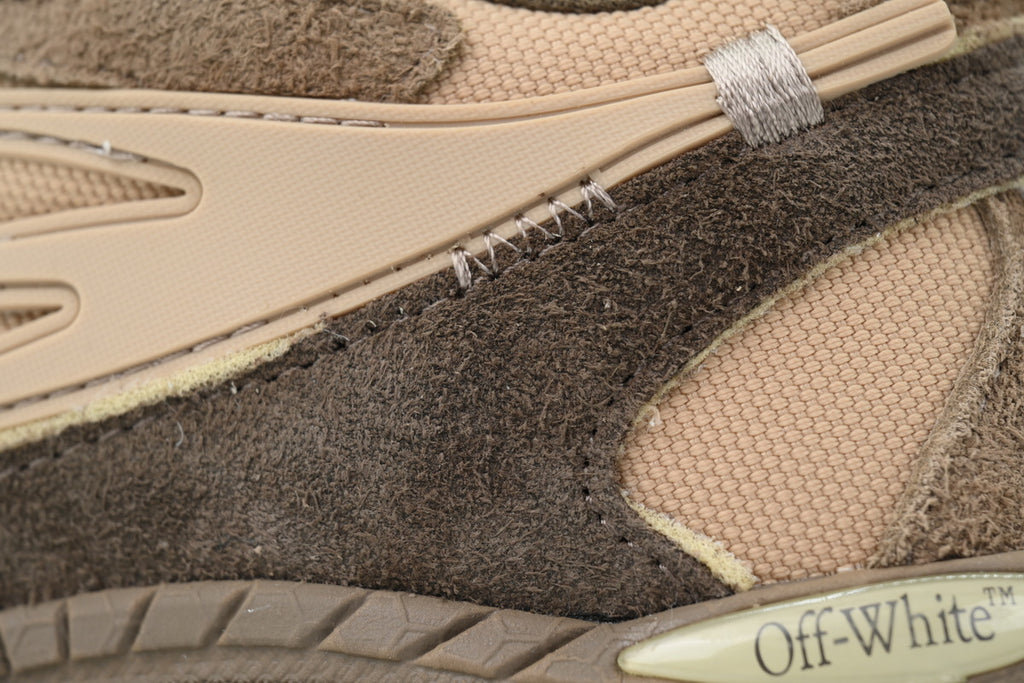 Off-White Be Right Back Earth-Tone Suede Sneakers