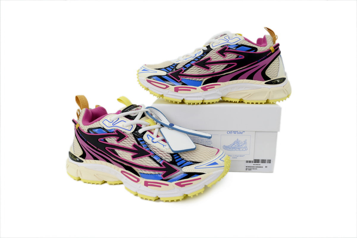 Off-White Be Right Back White Pink Mesh Sneakers