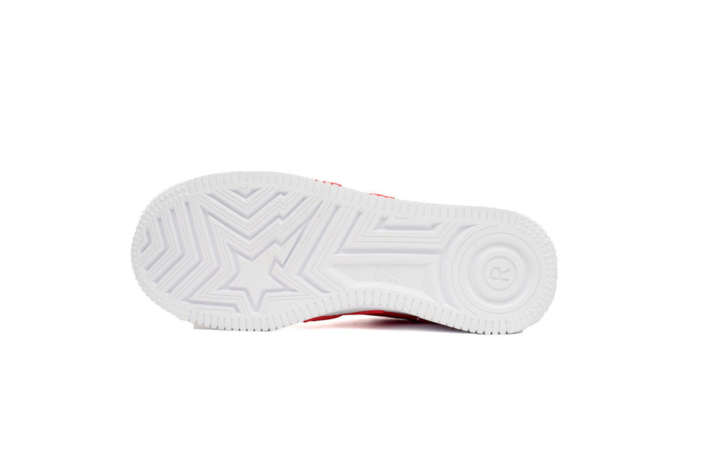 A BATHING APE BAPE STA Low White & Red Star Men's Sneakers