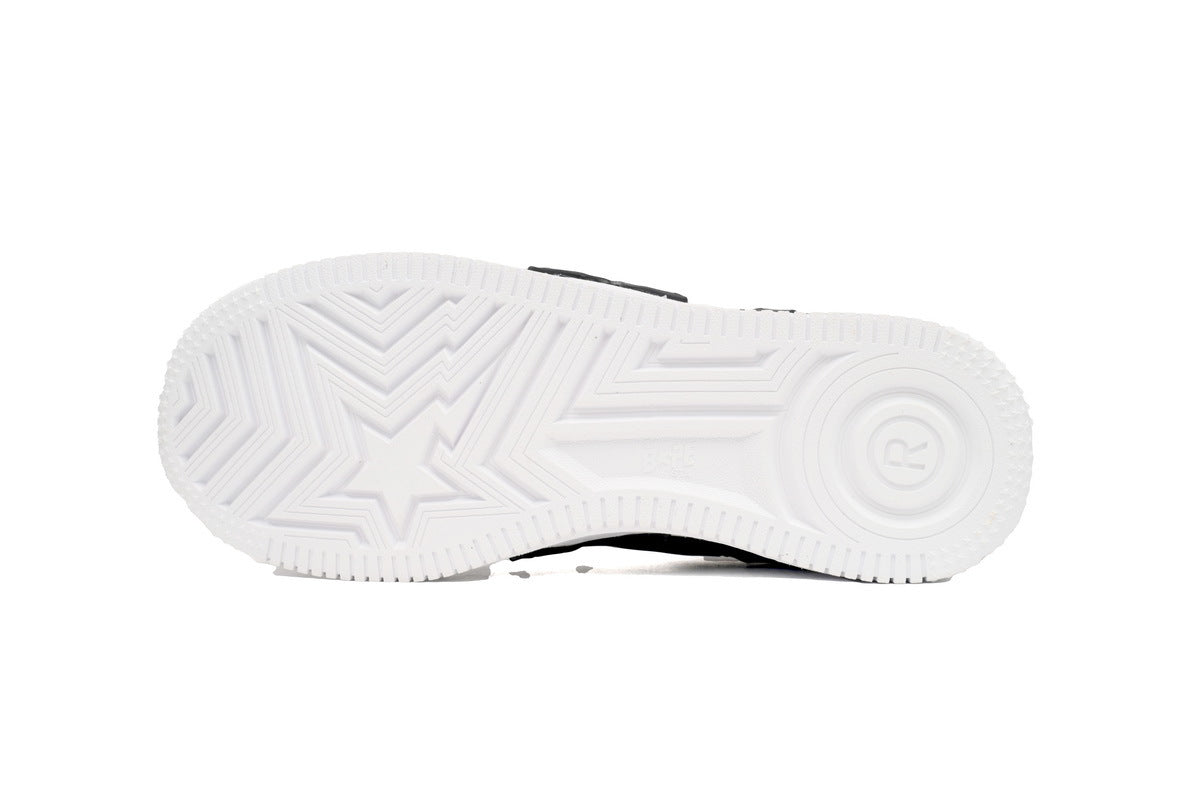 A BATHING APE BAPE STA Low Black White Star
