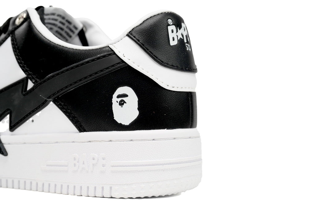 A BATHING APE BAPE STA Low Black White Star