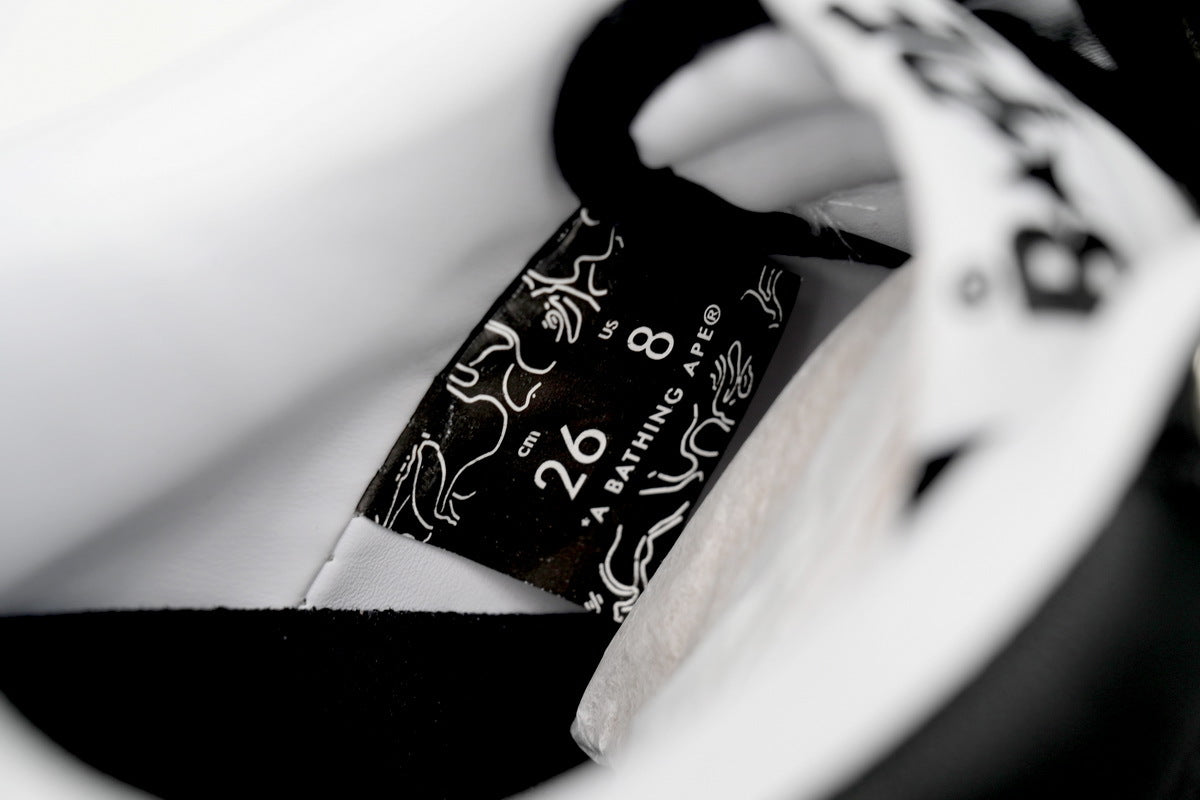 A BATHING APE BAPE STA Low Black White Star