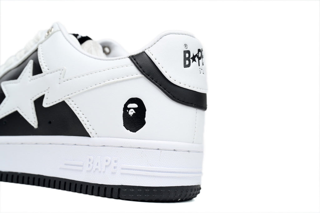 A BATHING APE BAPE STA Low Black & White Men's Sneakers