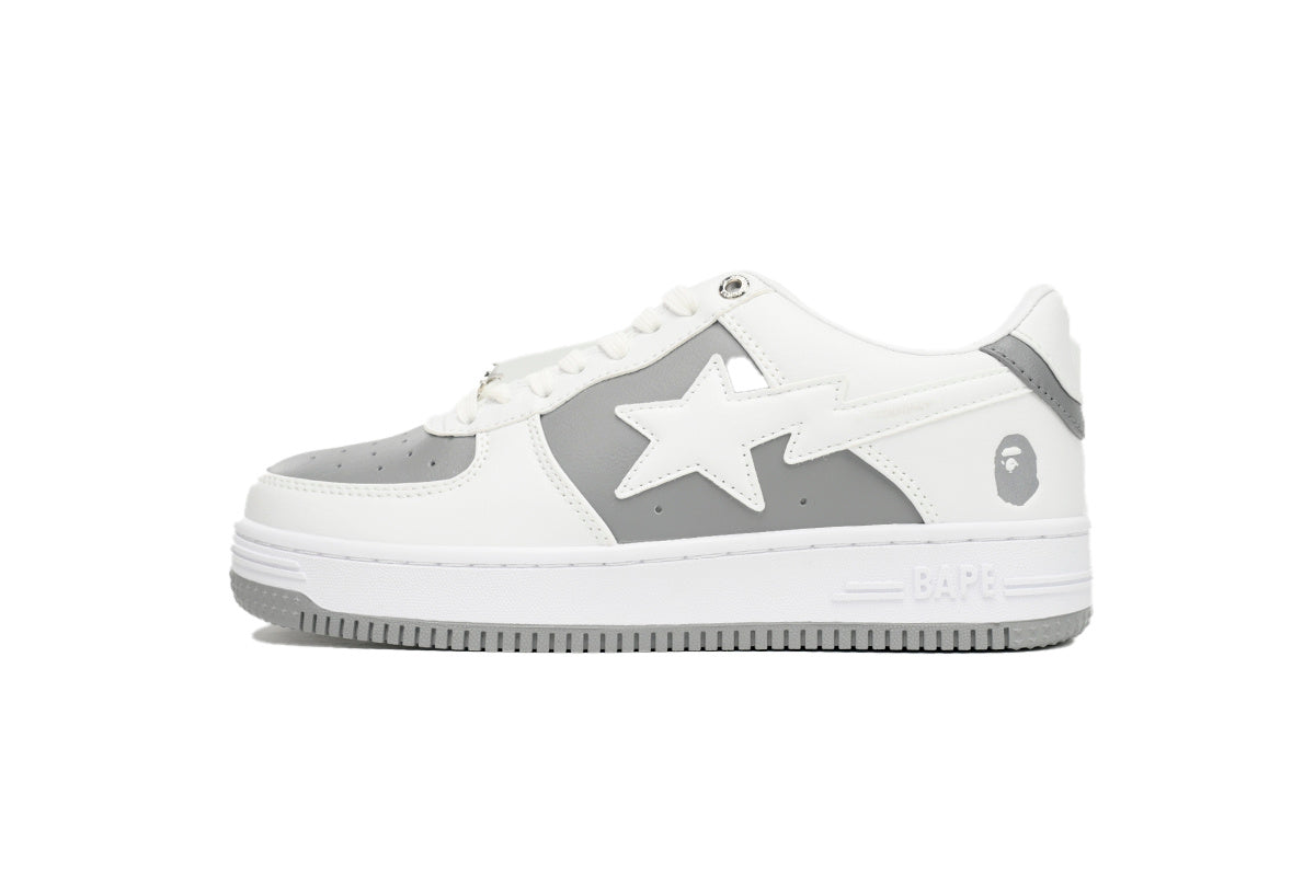 A BATHING APE BAPE STA Low Grey White