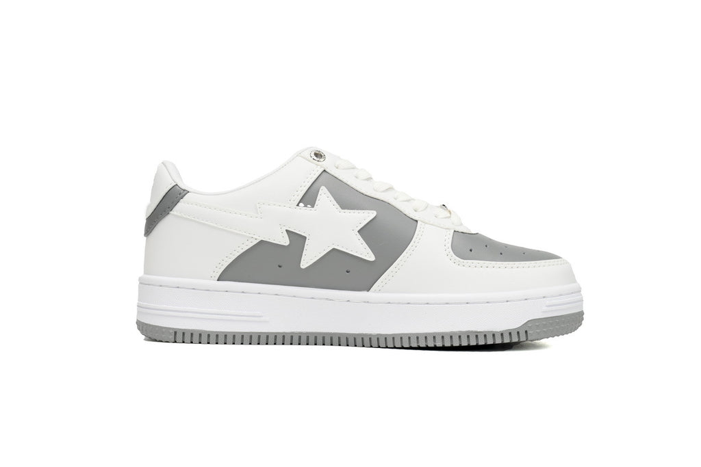 A BATHING APE BAPE STA Low Grey White Sneakers