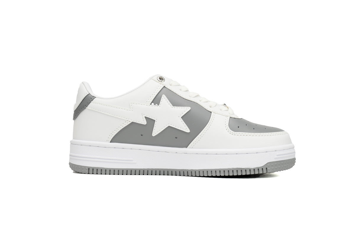 A BATHING APE BAPE STA Low Grey White Sneakers