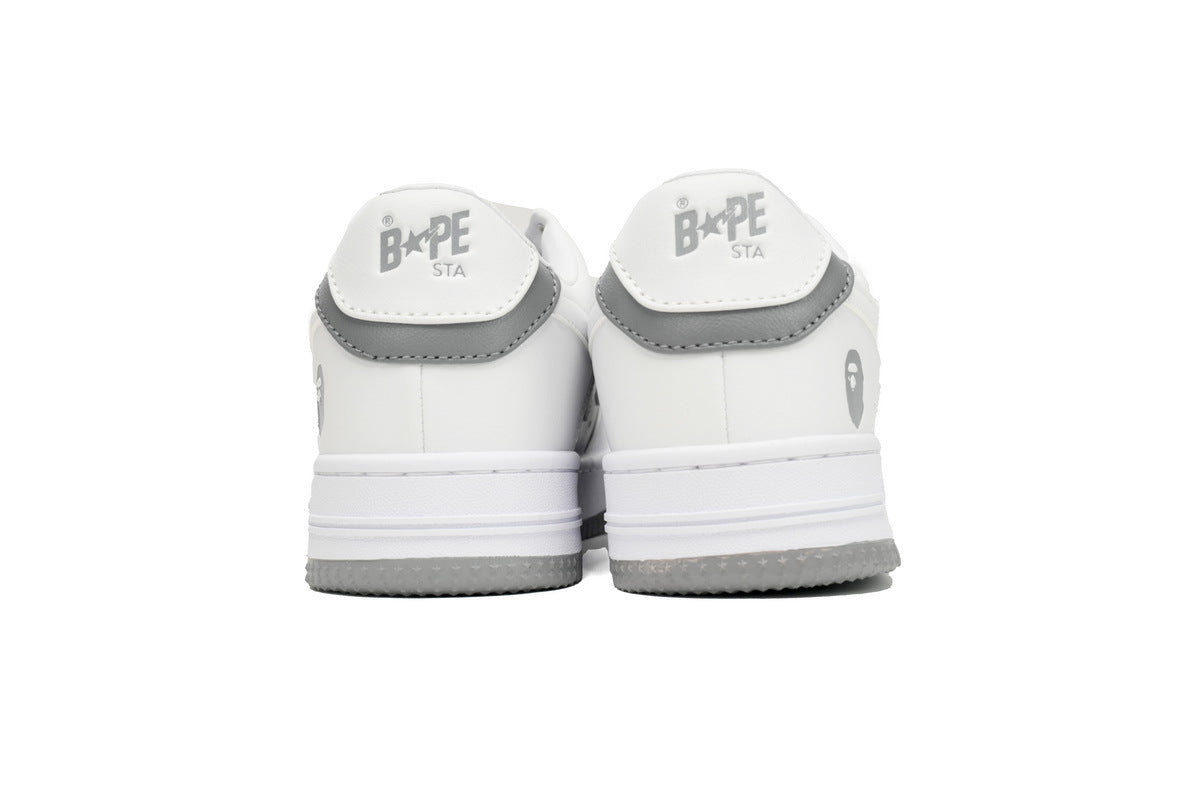 A BATHING APE BAPE STA Low Grey White