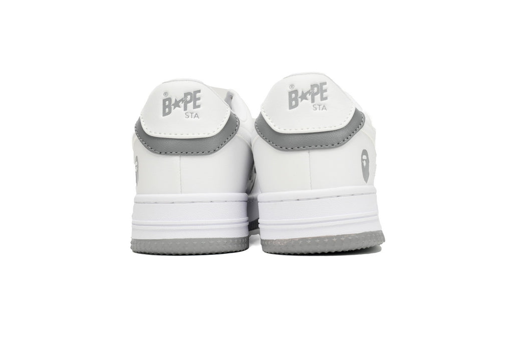 A BATHING APE BAPE STA Low Grey White Sneakers