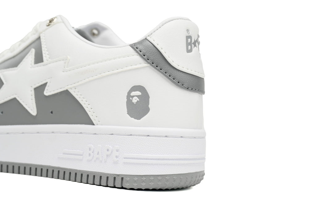 A BATHING APE BAPE STA Low Grey White