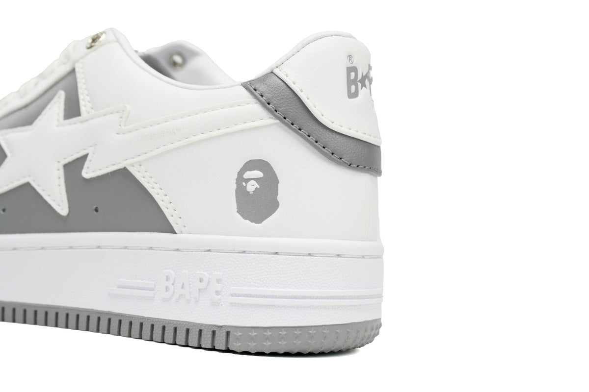 A BATHING APE BAPE STA Low Grey White