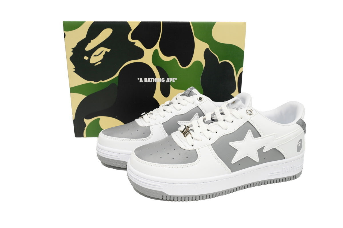 A BATHING APE BAPE STA Low Grey White