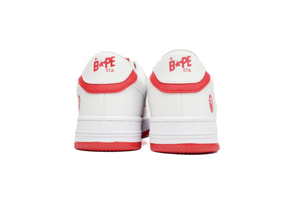 A BATHING APE BAPE STA Low Red and White Marvel Series
