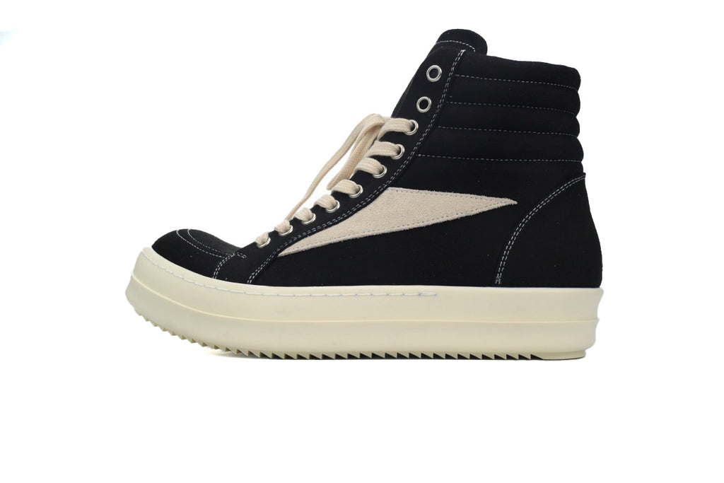 Rick Owens DRKSHDW Vintage High Black Milk Sneakers