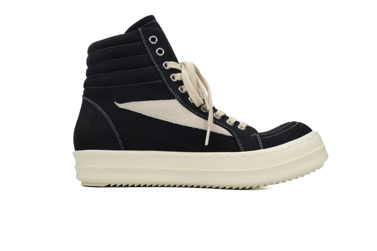 Rick Owens DRKSHDW Vintage High Black Milk Sneakers