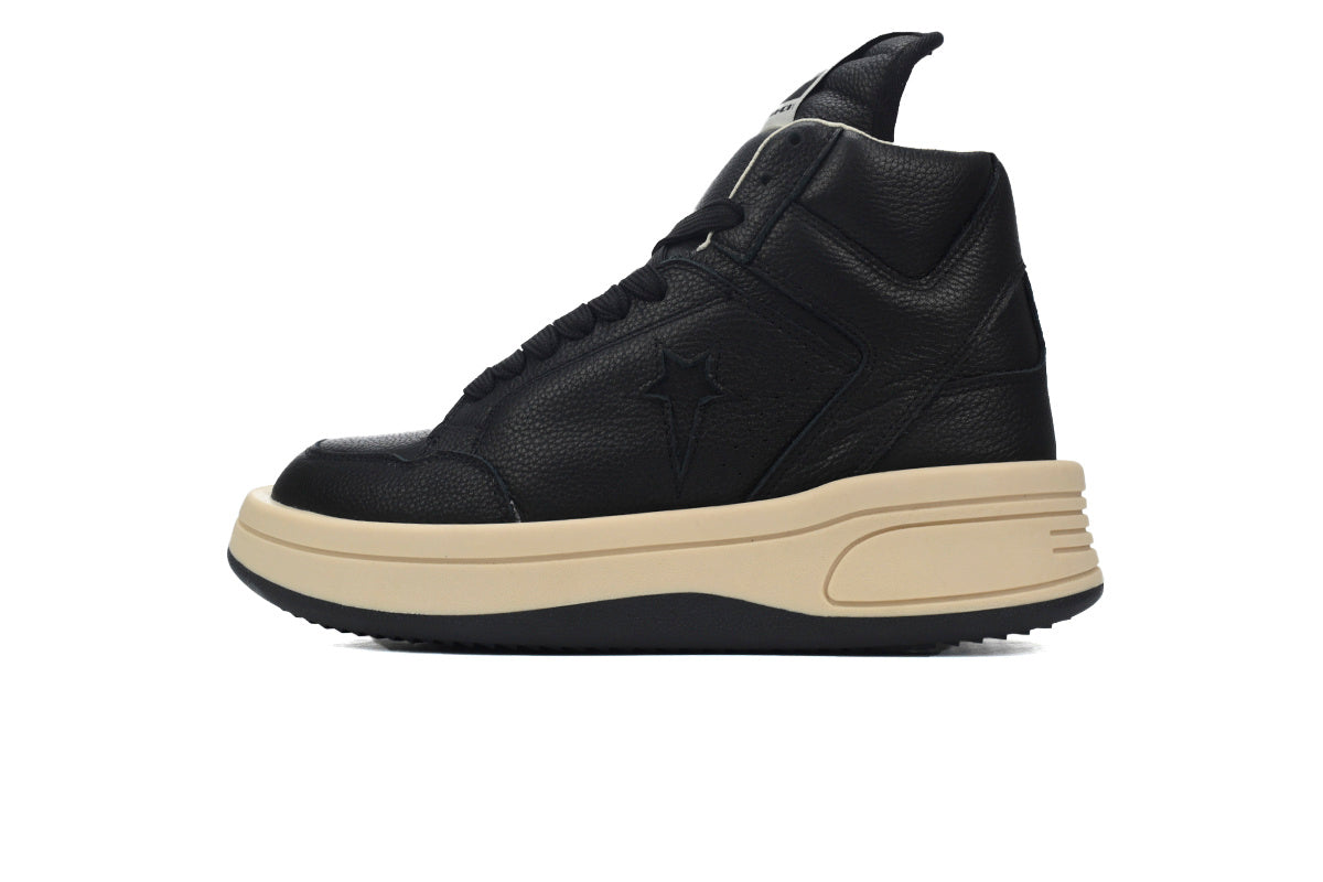 Rick Owens DRKSHDW x Converse TURBODRK Weapon Black High-Top Sneakers