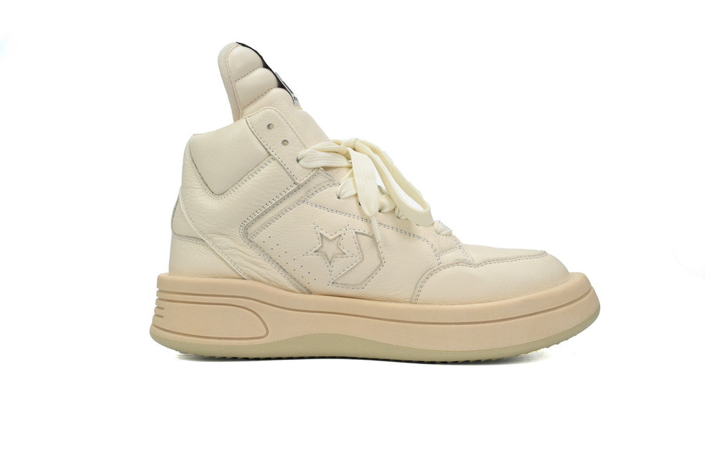 Rick Owens DRKSHDW x Converse TURBOWPN Mid Egret Leather Sneakers