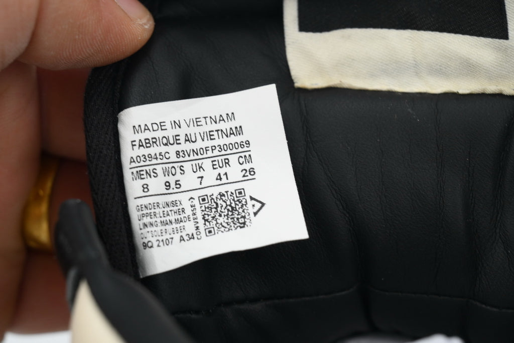 Rick Owens DRKSHDW x Converse TURBOWPN Black White Leather Sneakers