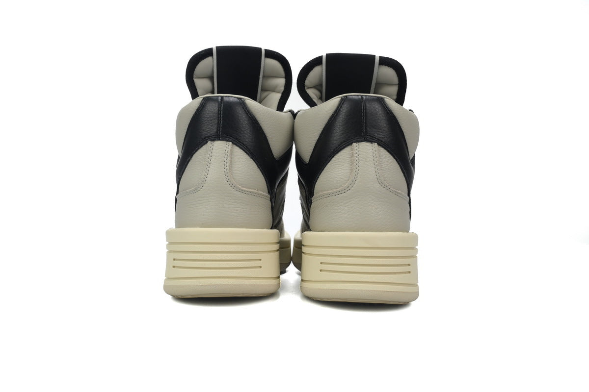 Converse x Rick Owens DRKSHDW TURBOWPN Oyster Black Leather Sneakers