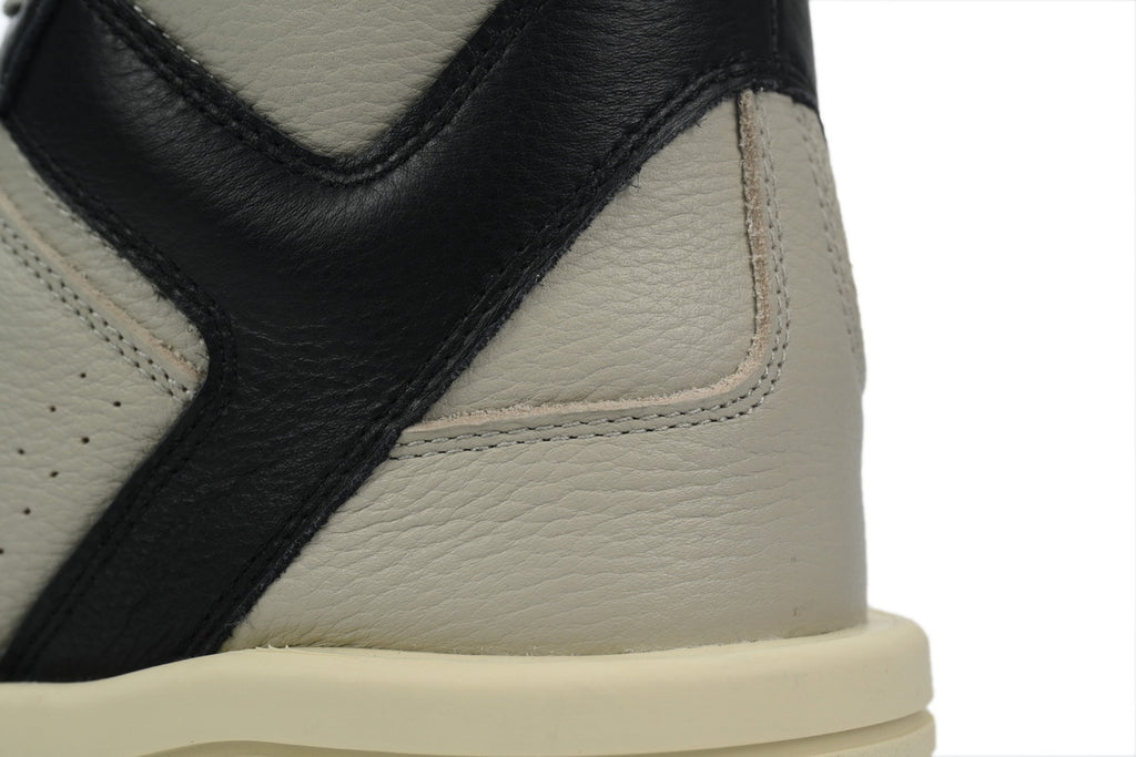 Converse x Rick Owens DRKSHDW TURBOWPN Oyster Black Leather Sneakers