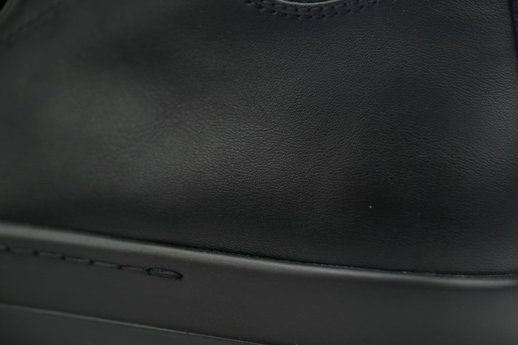 Rick Owens Jumbolace Low Black Leather Sneakers