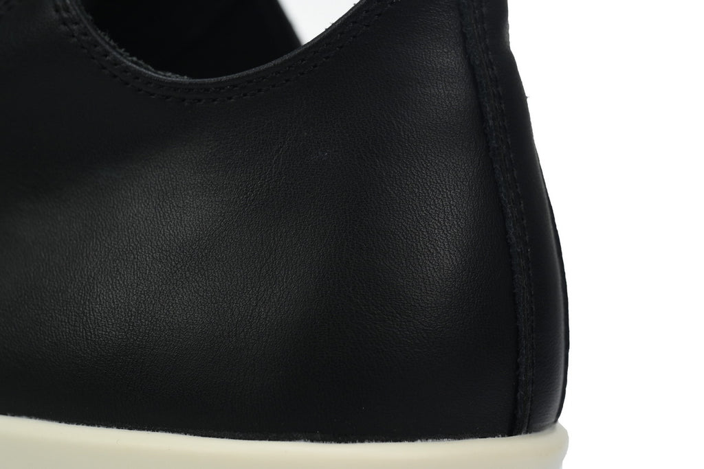 Rick Owens Jumbolace Low Black White Leather Sneakers