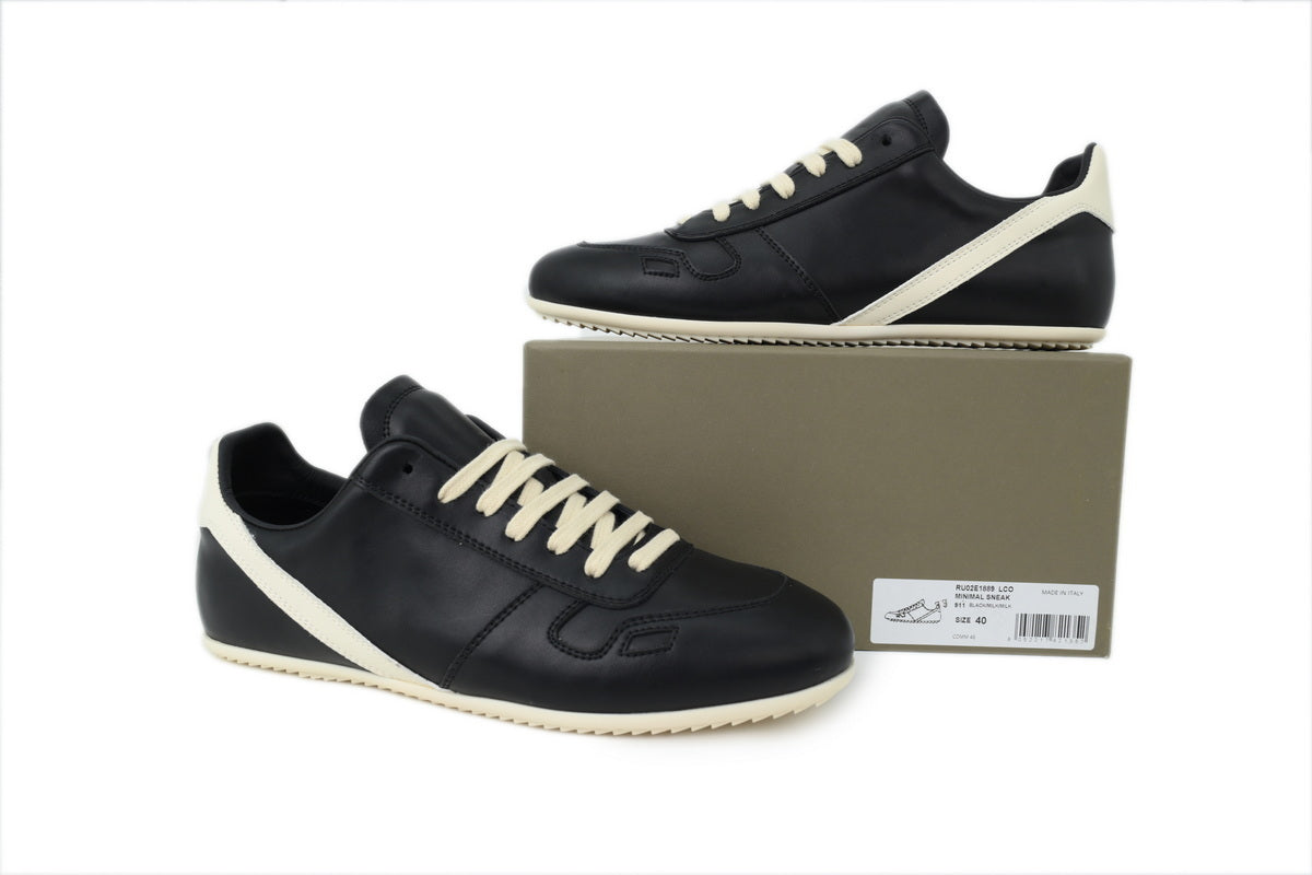 Rick Owens Concordians Minimal Sneakers – Black Milk