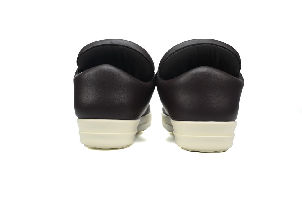 Rick Owens Jumbo Lace Low Brown Leather Sneakers