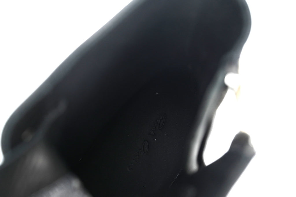 Rick Owens Phlegethon High Black Milk Leather Sneakers
