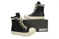 Rick Owens Phlegethon High Black Milk Leather Sneakers