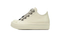 Rick Owens Jumbolace Low White Leather Sneakers