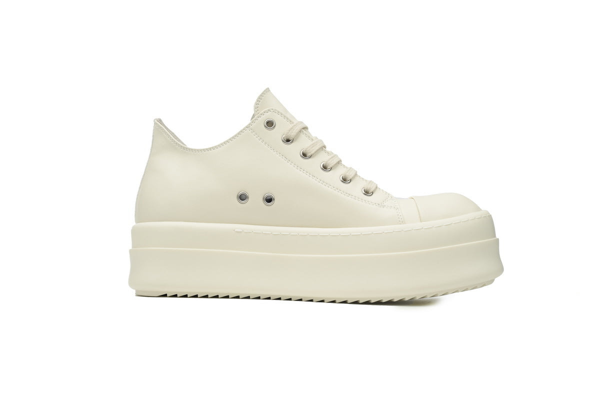 Rick Owens Bumper Low Milk Leather Sneakers