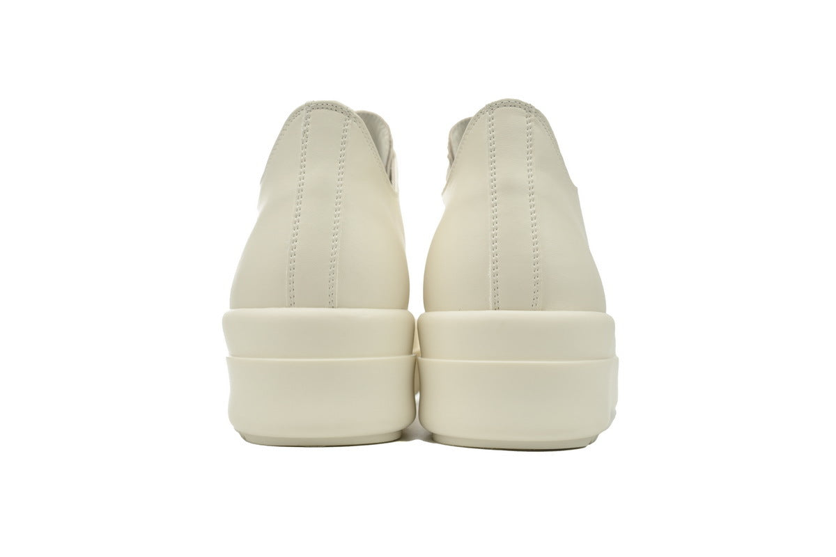 Rick Owens Bumper Low Milk Leather Sneakers