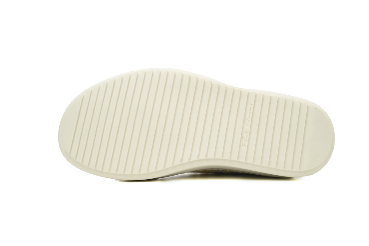 Rick Owens Bumper Low Milk Leather Sneakers