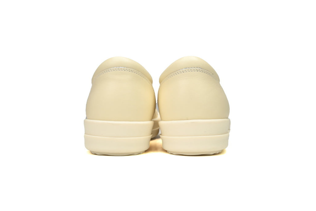 Rick Owens Vintage Low Butter Milk Leather Sneakers