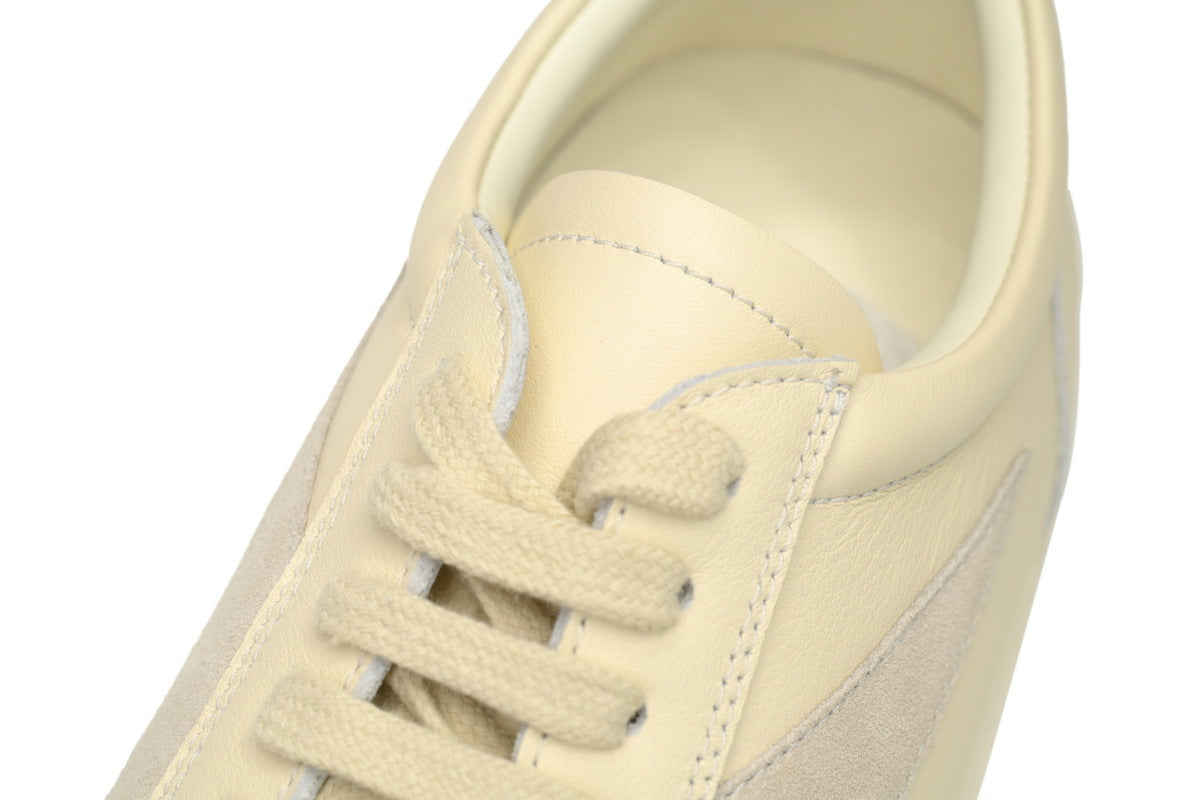 Rick Owens Vintage Low Butter Milk Leather Sneakers