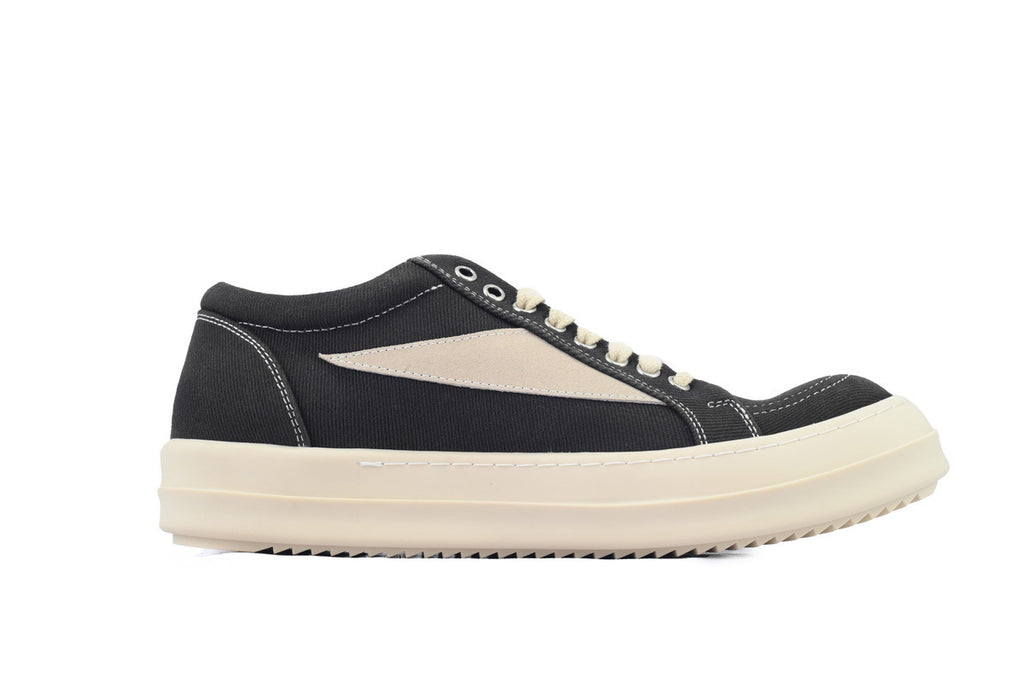 Rick Owens DRKSHDW Vintage Low Black Canvas Sneakers